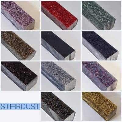 Kirinite Glitter Pen Blanks These pen blanks from Kirinite are fully of the sparkly stuff! A great selection of resin coloured pen blanks full of glitter. These are really popular pen blanks, made in Italy.