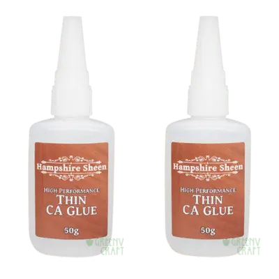 2 X 50g Thin CA Glue - Hampshire Sheen - UK Pen Blanks