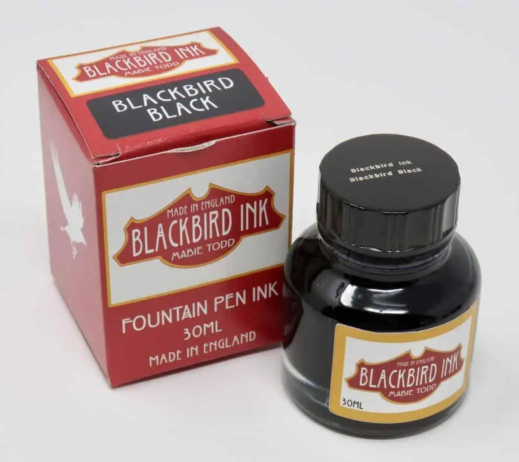 Blackbird Black Fountain Pen Ink - UK Pen Blanks