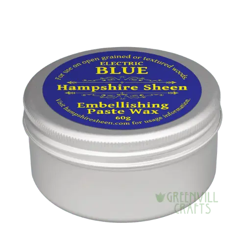 Electric Blue Embellishing Wax - Hampshire Sheen - UK Pen Blanks