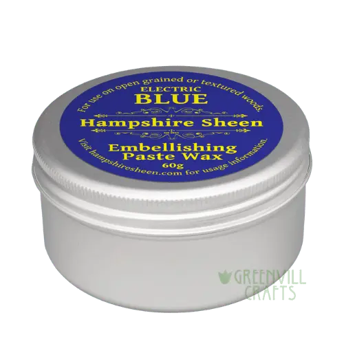 Embellishing Wax - Electric Blue - 60g - Hampshire Sheen - UK Pen Blanks