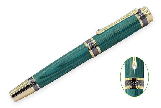 Gold & Black Titanium New Majestic Fountain Pen Kit