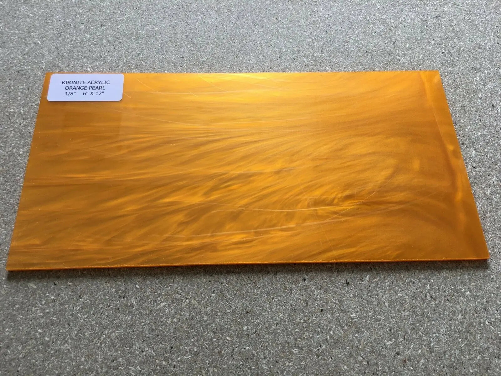 Kirinite Solar Flare (Orange Pearl) Craft Sheet 9mm x 300mm x 150mm - UK Pen Blanks