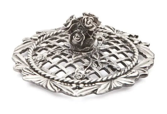 Rose Topped - Perforated Decorative Pewter Lid (Potpourri) - UK Pen Blanks