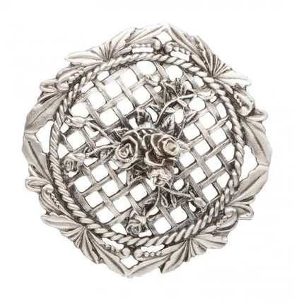 Rose Topped - Perforated Decorative Pewter Lid (Potpourri) - UK Pen Blanks