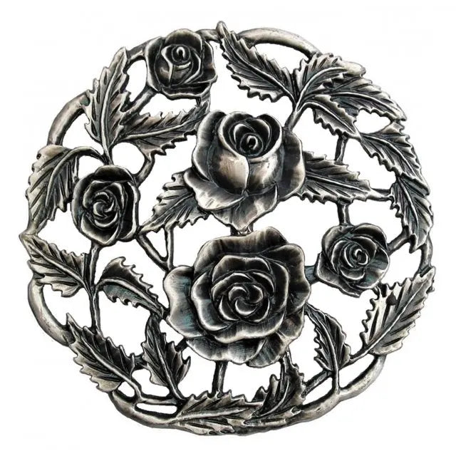 Roses - Decorative Pewter Lid - UK Pen Blanks