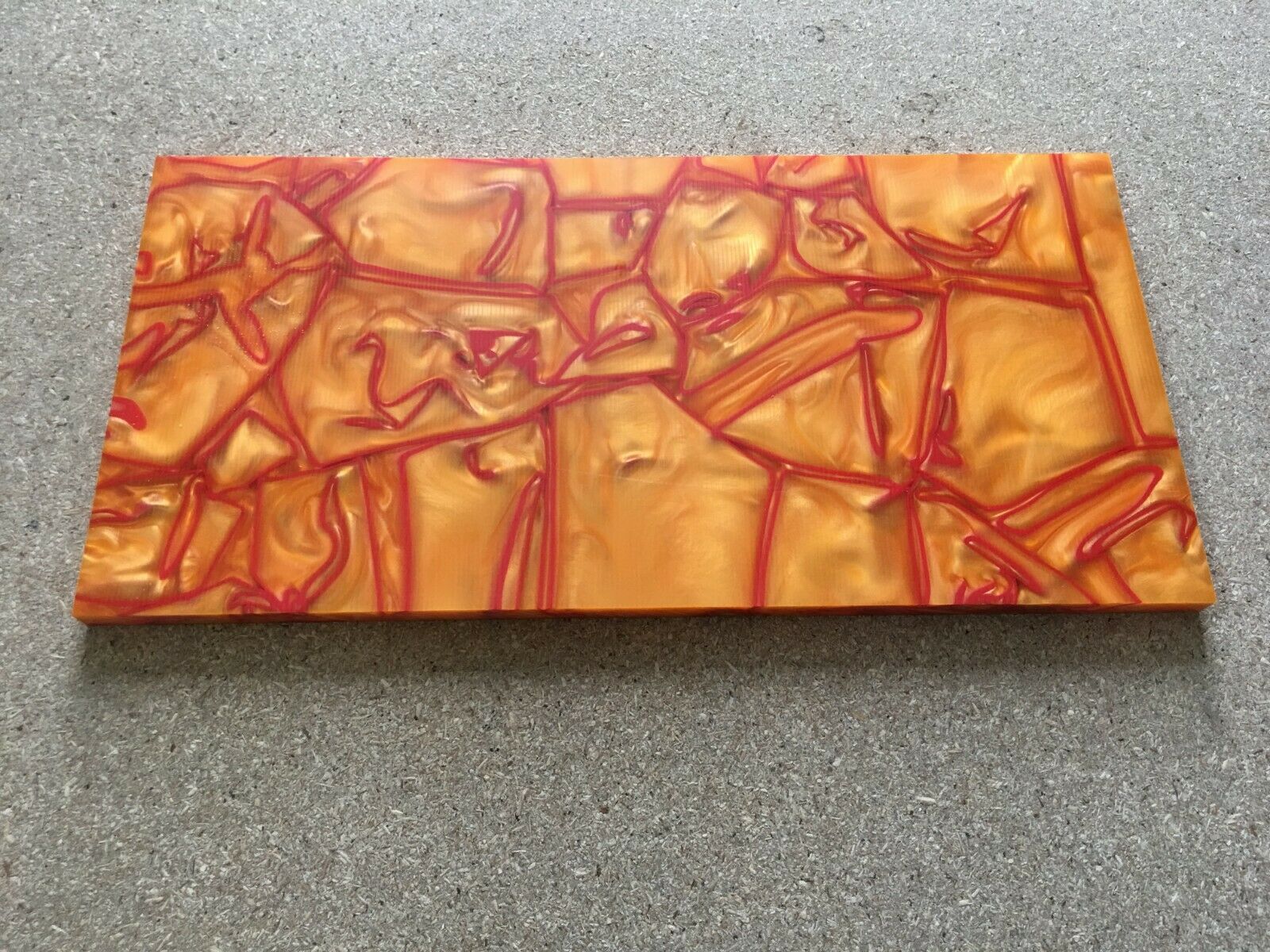 Kirinite Orange Sunspot 3/8" x 6" x 12" Sheet - UK Pen Blanks